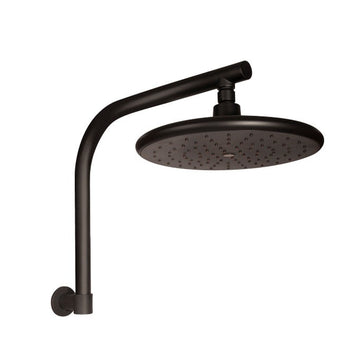 Overhead Self Cleaning Rain Shower and Arm Chrome Matte Black SCS5.25