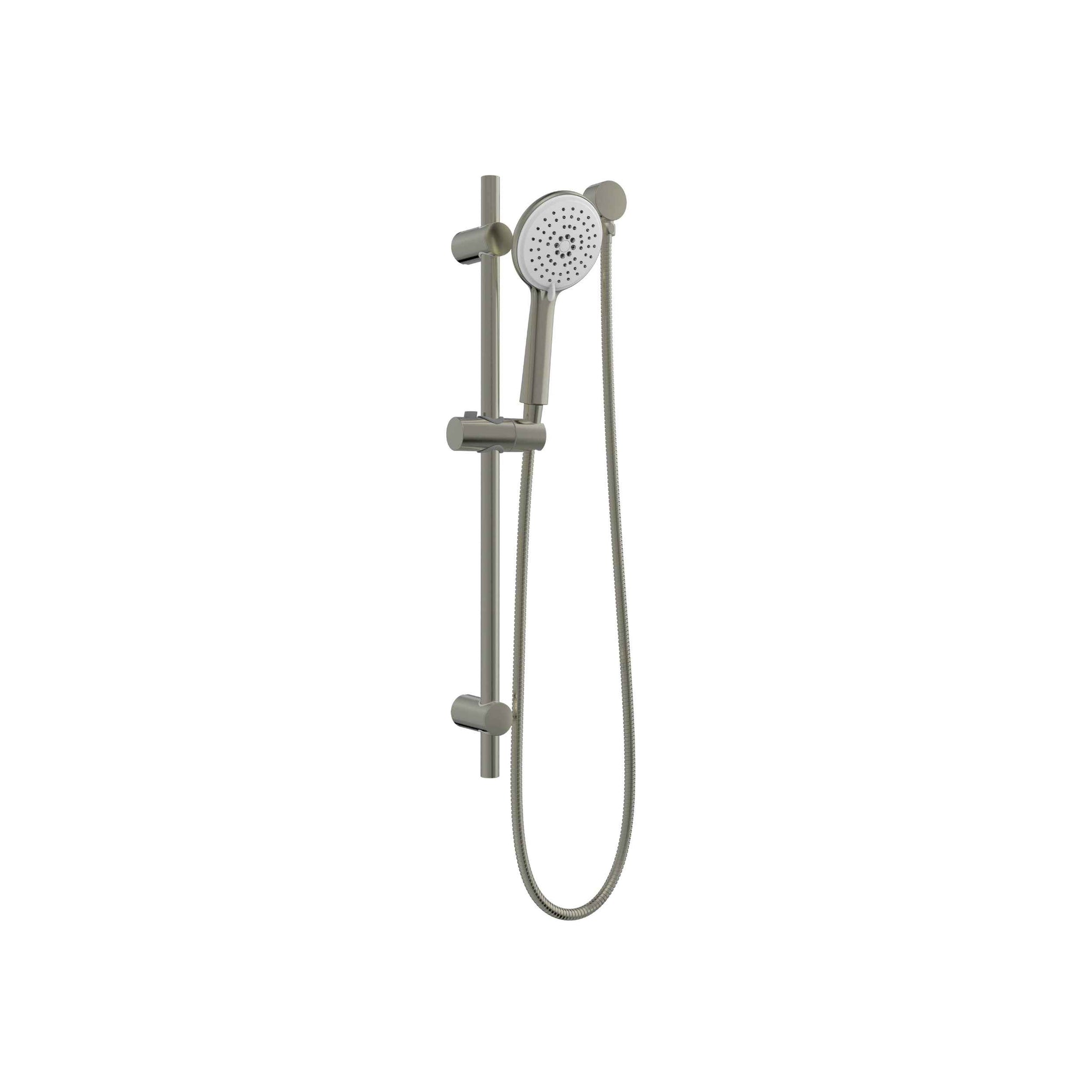 Hand Held Self Cleaning Shower on Rail Chrome Brushed Nickel SCS3.06
