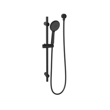 Hand Held Self Cleaning Shower on Rail Chrome Matte Black SCS3.25