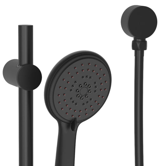 Hand Held Self Cleaning Shower on Rail Chrome Matte Black SCS3.25